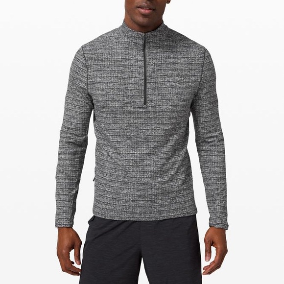 Lululemon Athletica Surge Warm 1/2 Zip, Men’s Large, charcoal grey; running/yoga - Picture 1 of 16